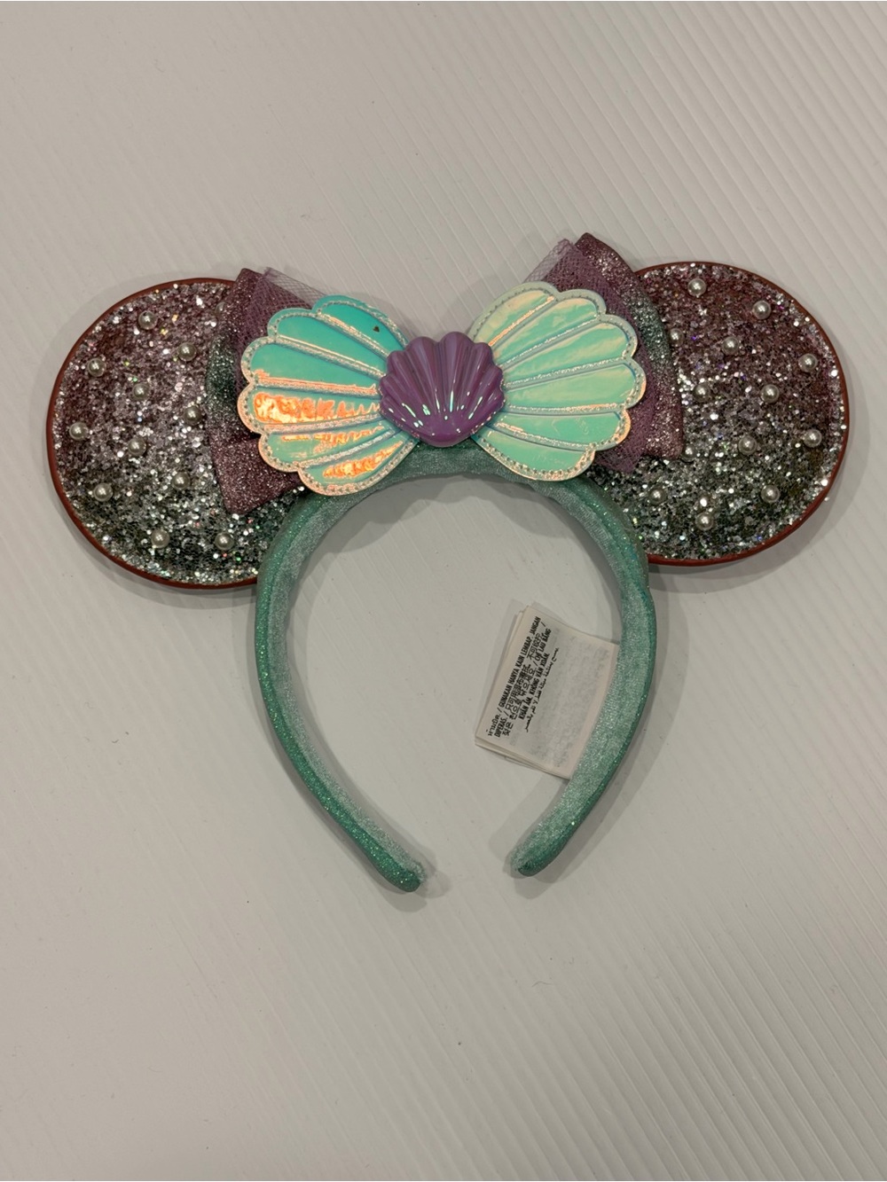 Disney Parks The Little Mermaid Arie! Pear! Shell Minnie Mouse Ears Headband.